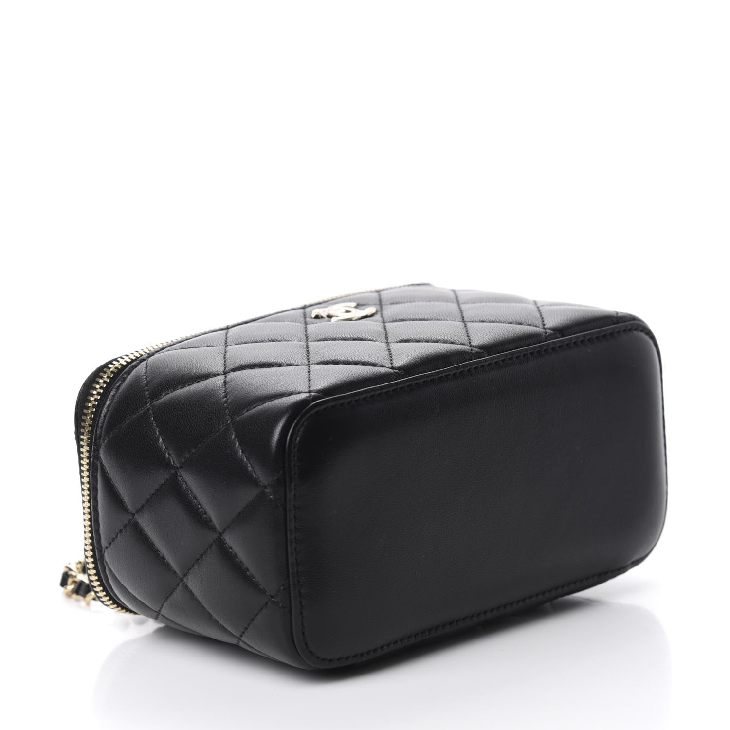 Chanel Lambskin Quilted Trendy Small Vanity Case With Chain Black 4 of 12