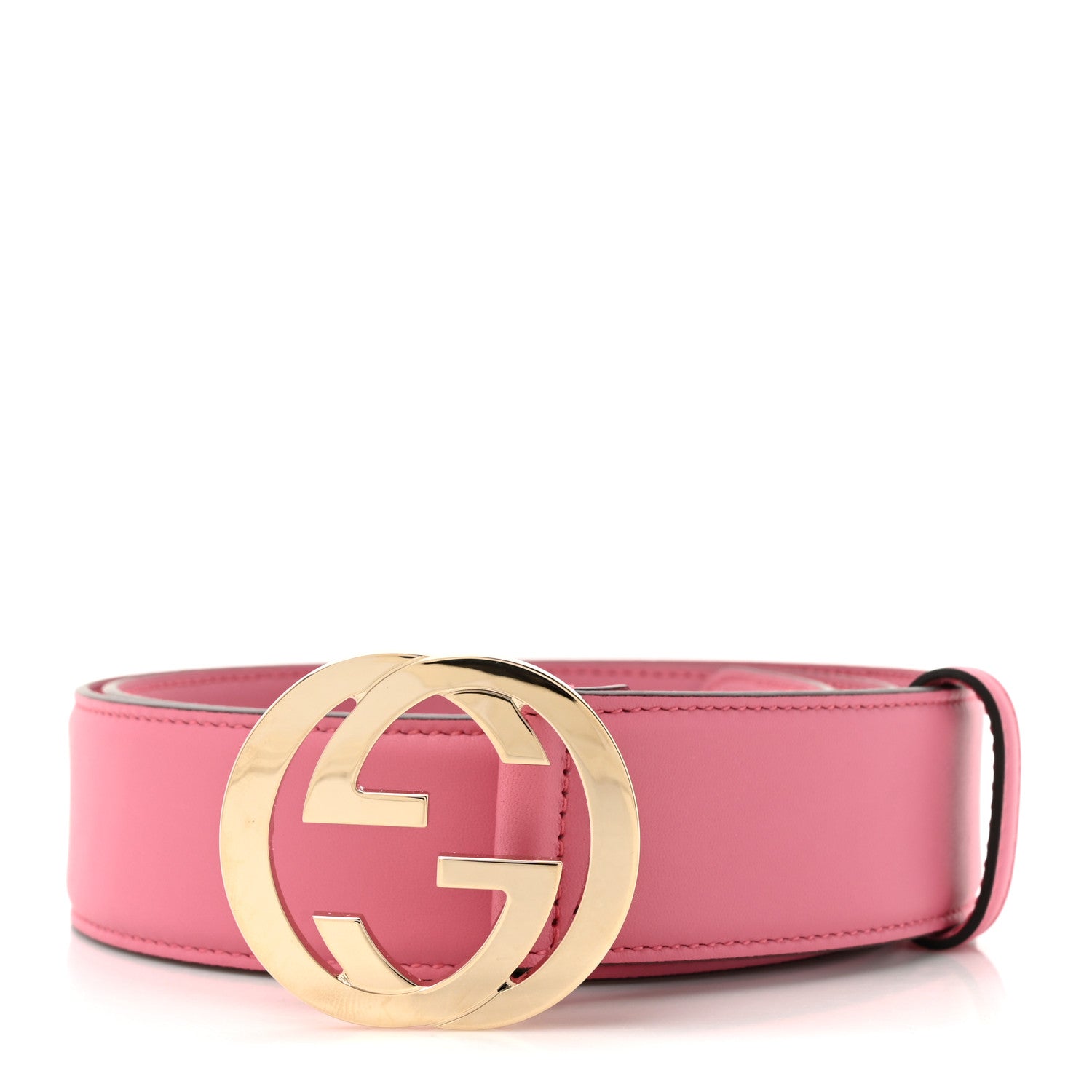 Gucci Moon Calfskin Interlocking G 37mm Belt 90 36 Glossy Pink 1 of 4