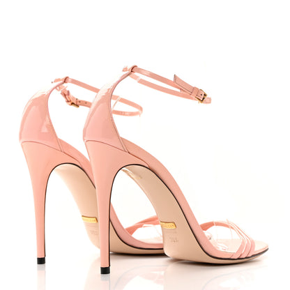 Gucci Patent Crystal Removable Bow Sandals 38.5 Sugar Pink 4 of 8