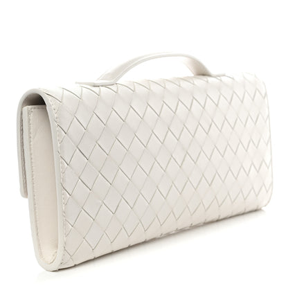 Bottega Veneta Nappa Intrecciato Long Andiamo Top Handle Clutch White 4 of 10