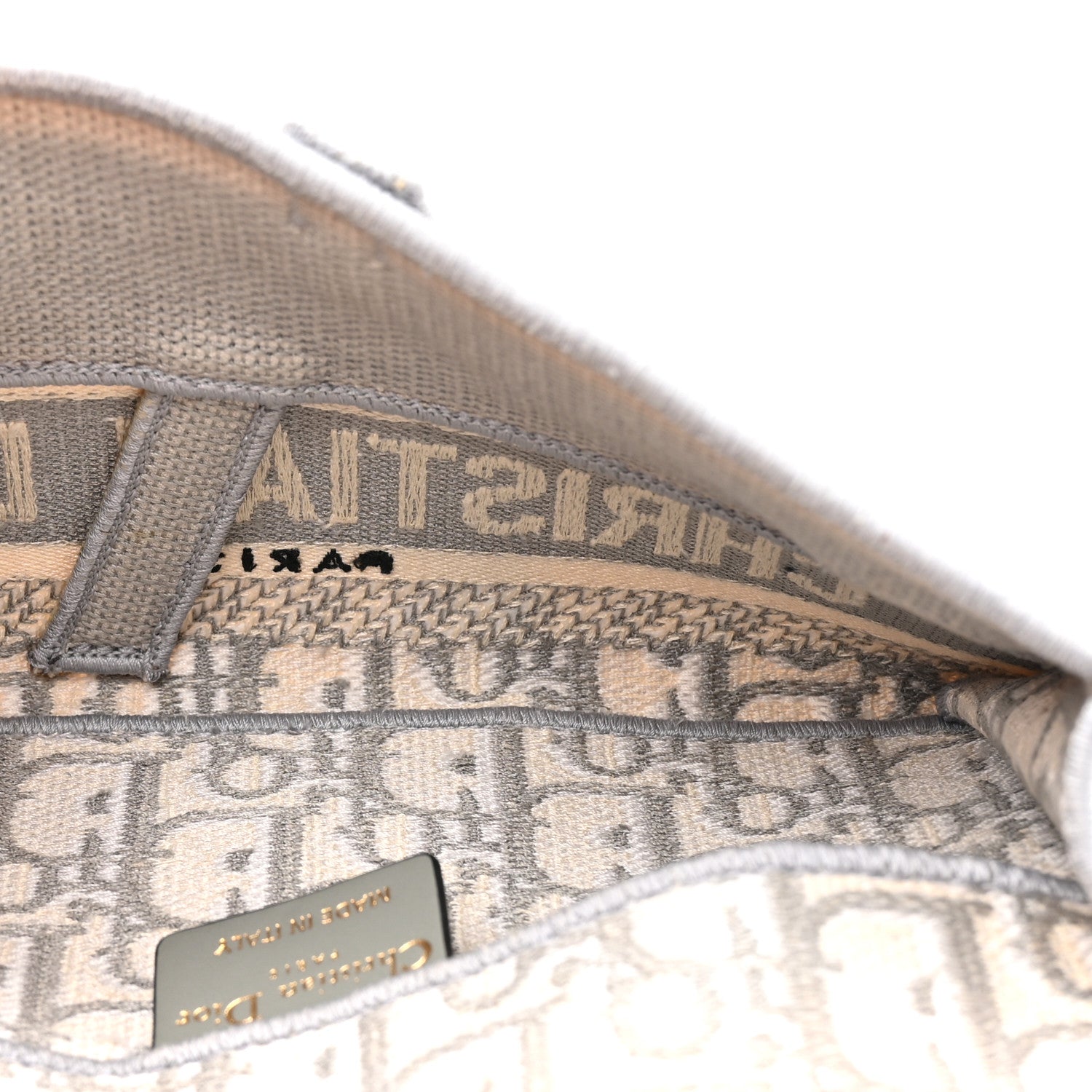 Christian Dior Oblique Slim Saddle Pouch Grey 5 of 13