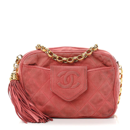 Chanel Suede CC Tassel Camera Case Pink 1 of 15