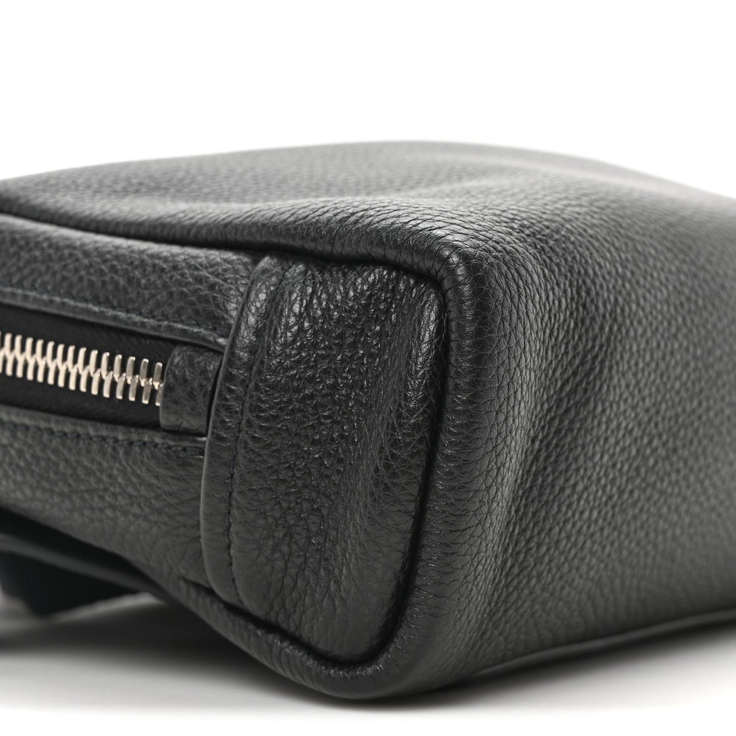 Vitello Daino Charm Shoulder Bag Black
