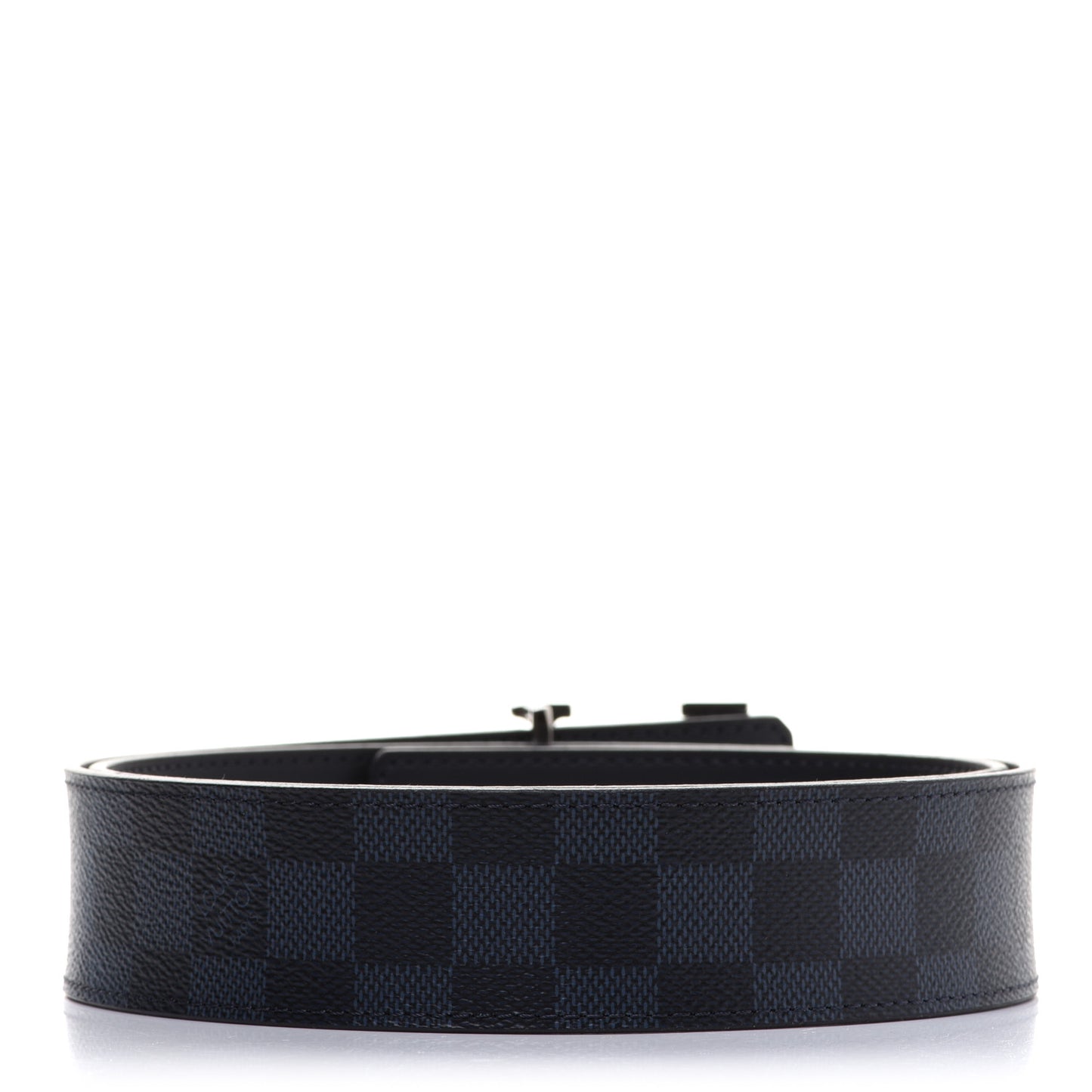 Damier Cobalt Calfskin 40mm LV Initiales Reversible Belt 90 36 Black