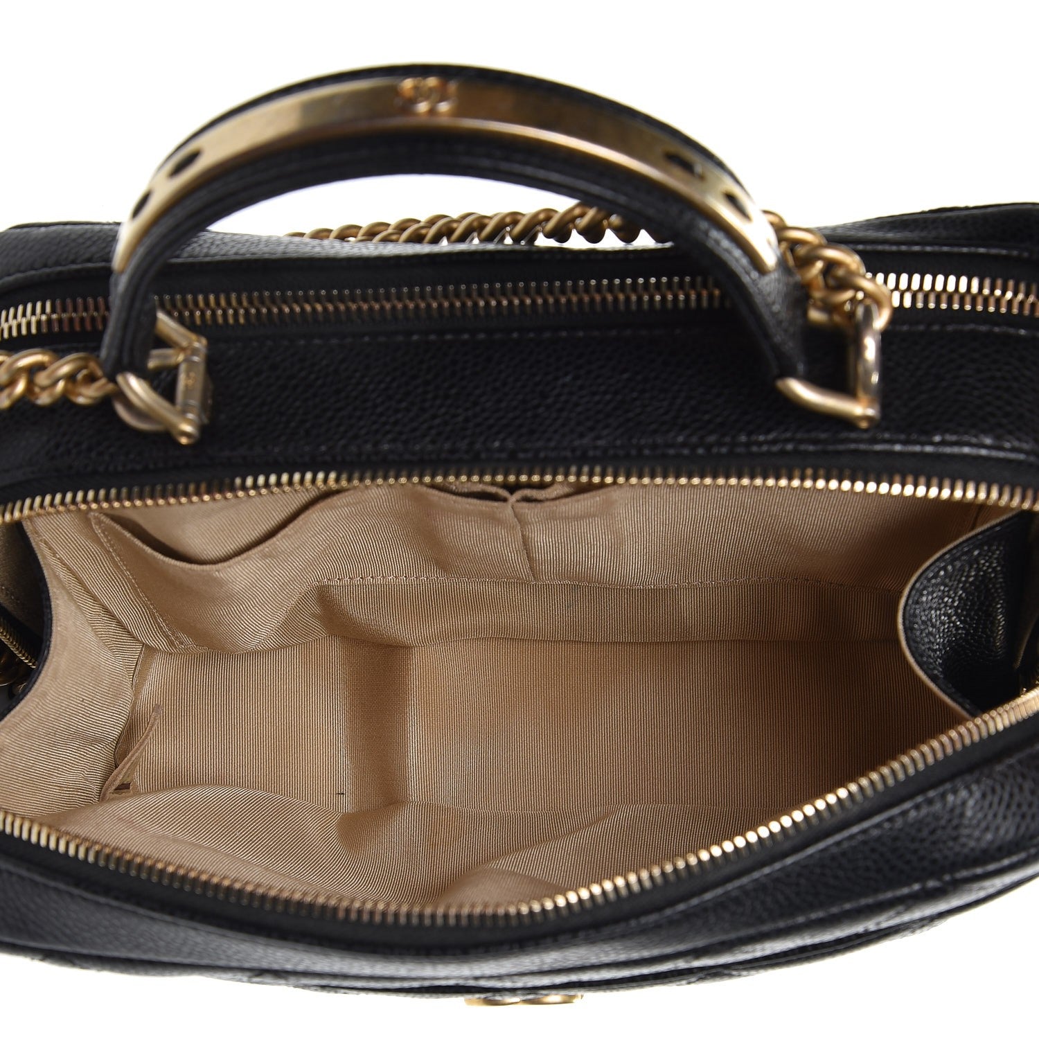 Chanel Caviar Quilted Small Carry Around Bowling Bag Black 5 of 9