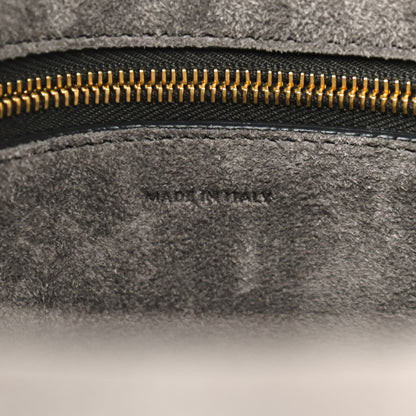 Celine Soft Grained Calfskin Sangle Bucket Bag Grey 7 of 9