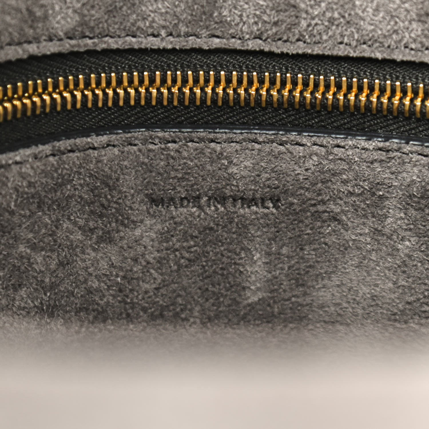 Celine Soft Grained Calfskin Sangle Bucket Bag Grey 7 of 10