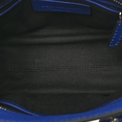 Alexander McQueen Pebbled Calfskin Mini Skull Padlock Zip Around Tote Ultramarine 5 of 10
