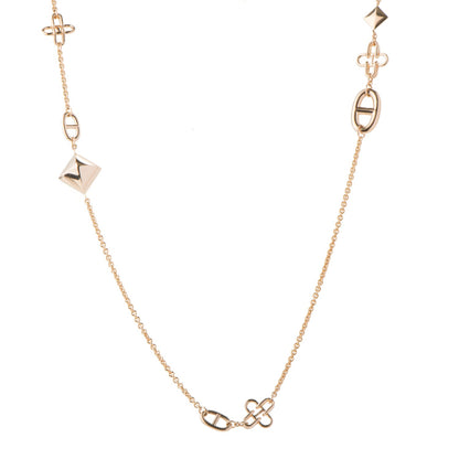 Hermes 18K Rose Gold Ronde Chaine d'Ancre Necklace 1 of 6