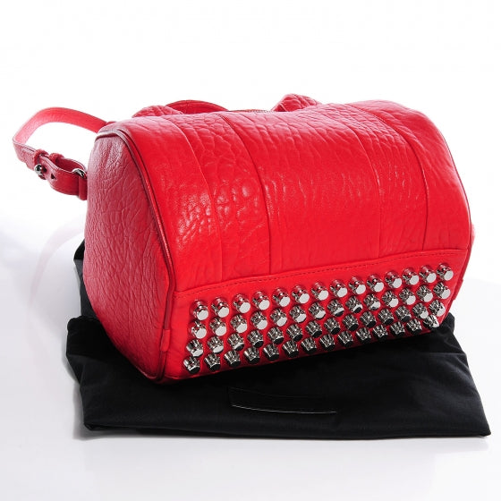 Pebbled Lambskin Rockie Cola w Silver Hardware