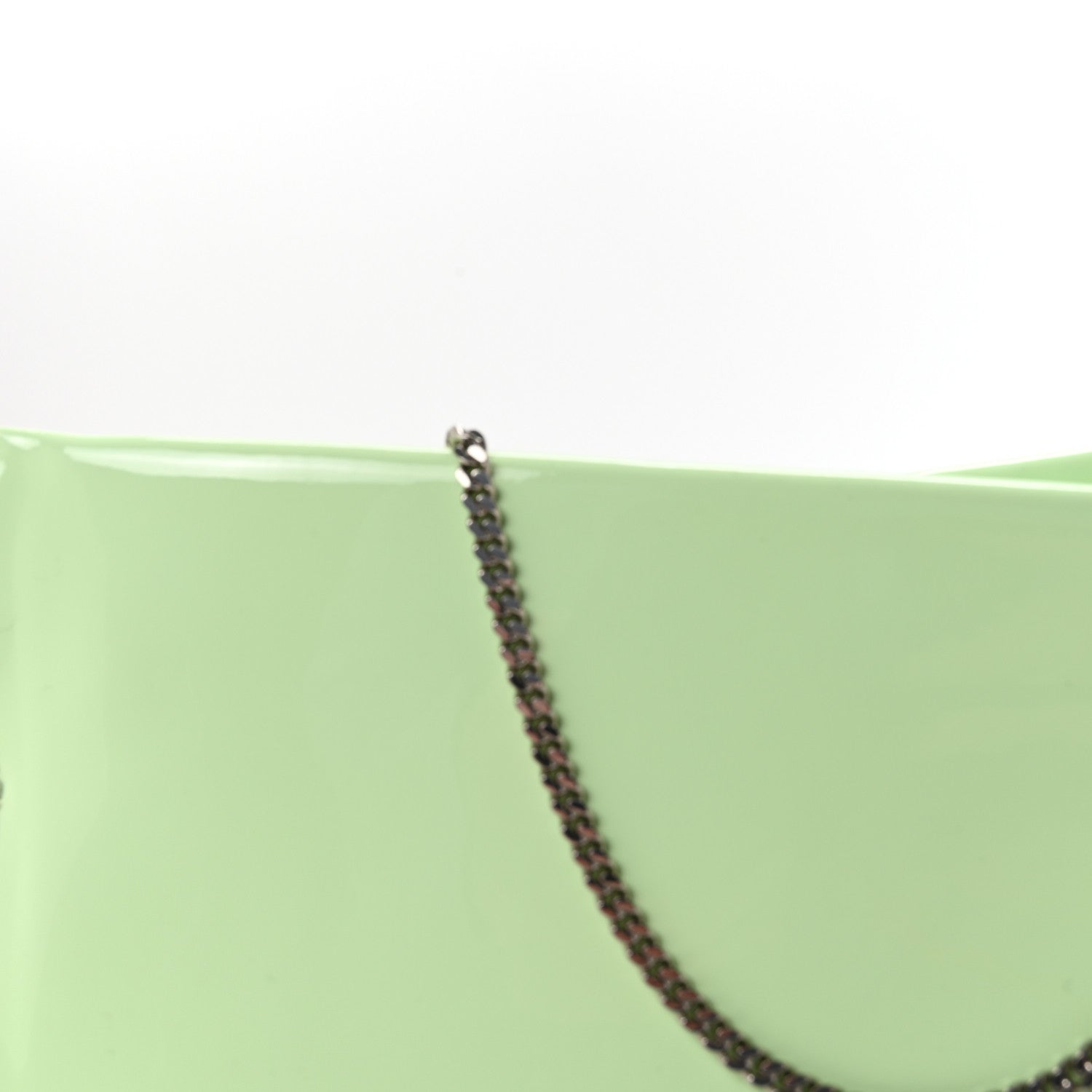 Christian Louboutin Patent Psychic Loubitwist Clutch Studio Green 7 of 9