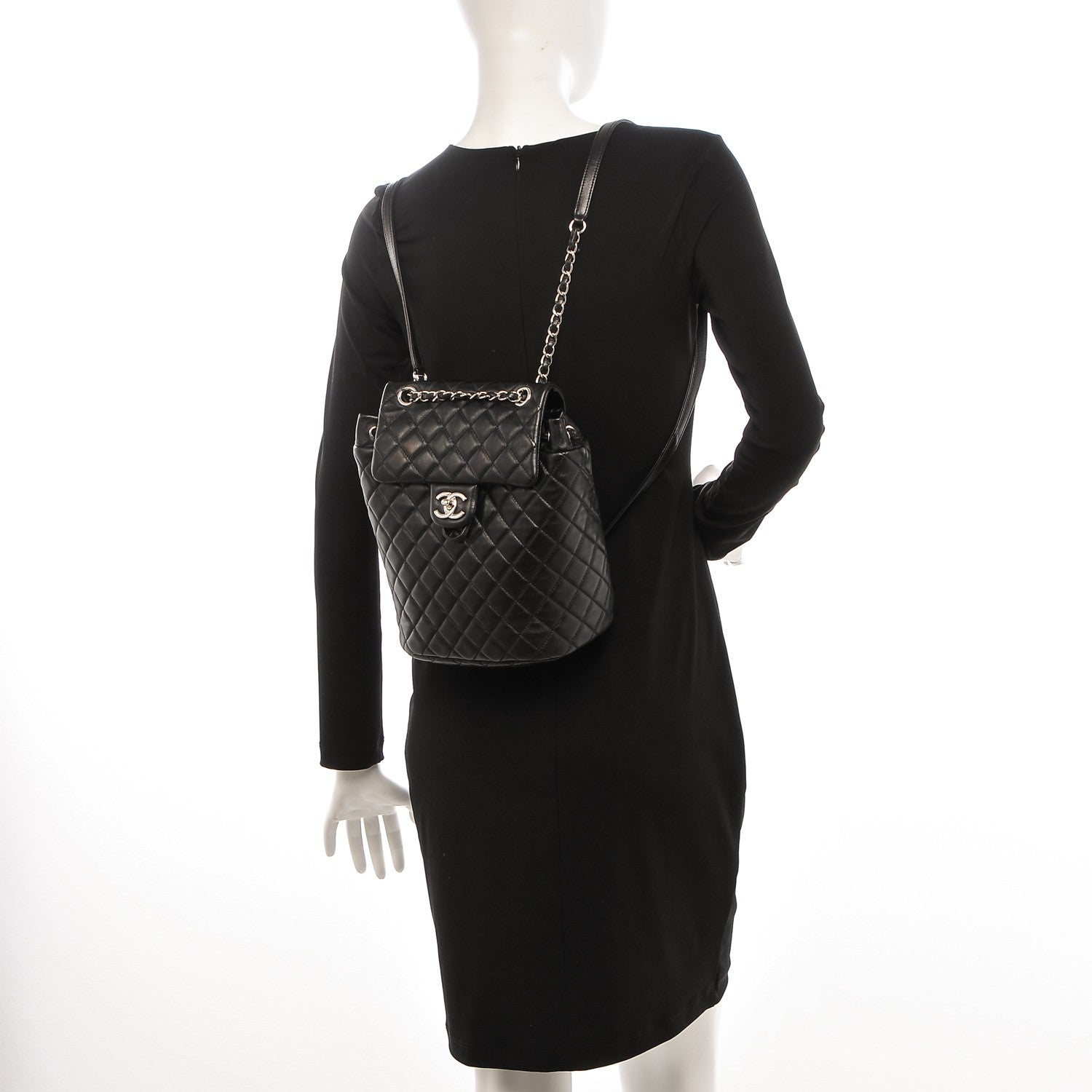 Chanel Lambskin Quilted Small Urban Spirit Backpack Black 2 of 8