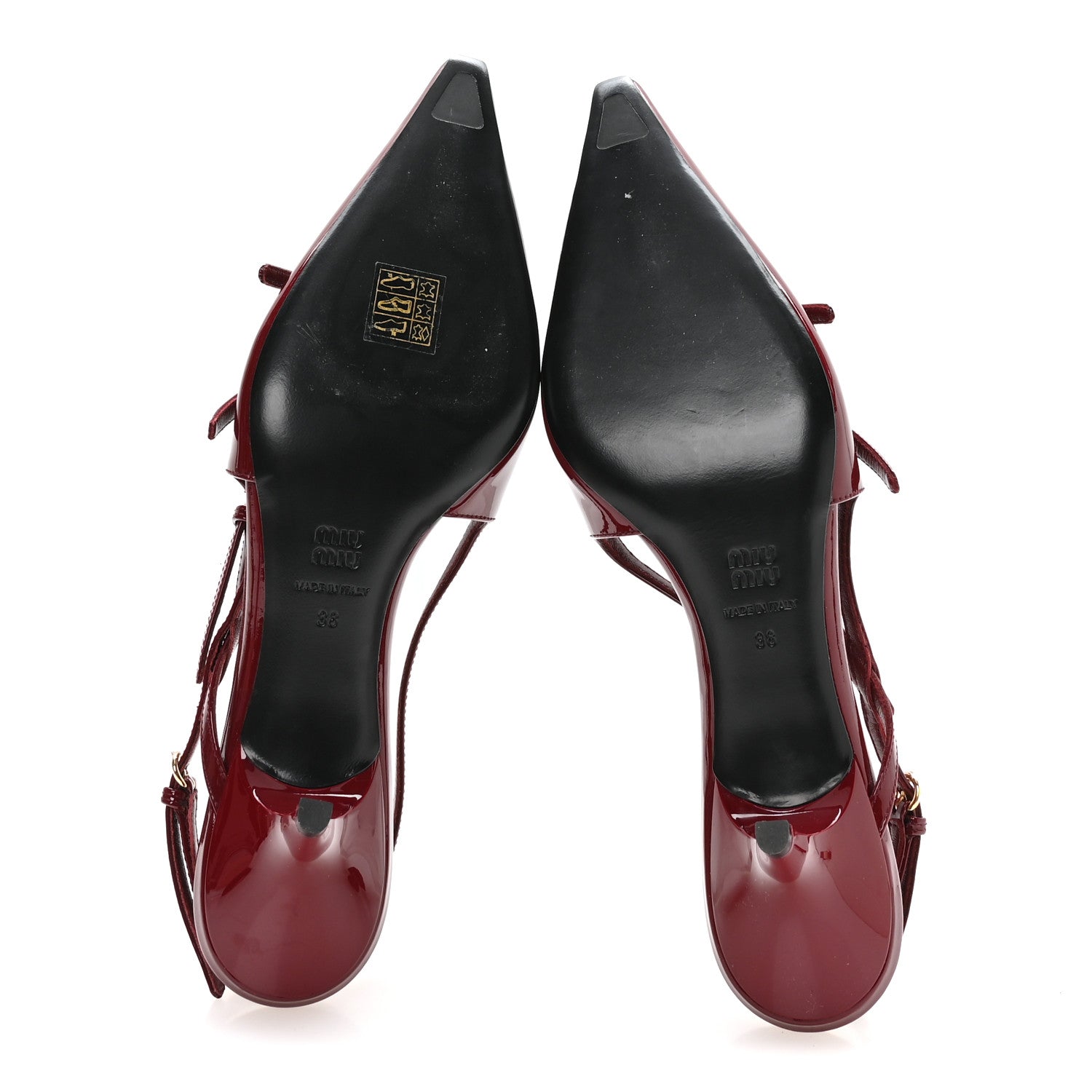 Miu Miu Vernice Buckle 55mm Slingback Pumps 38 Porpora 6 of 7