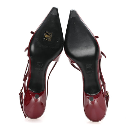 Miu Miu Vernice Buckle 55mm Slingback Pumps 38 Porpora 6 of 7