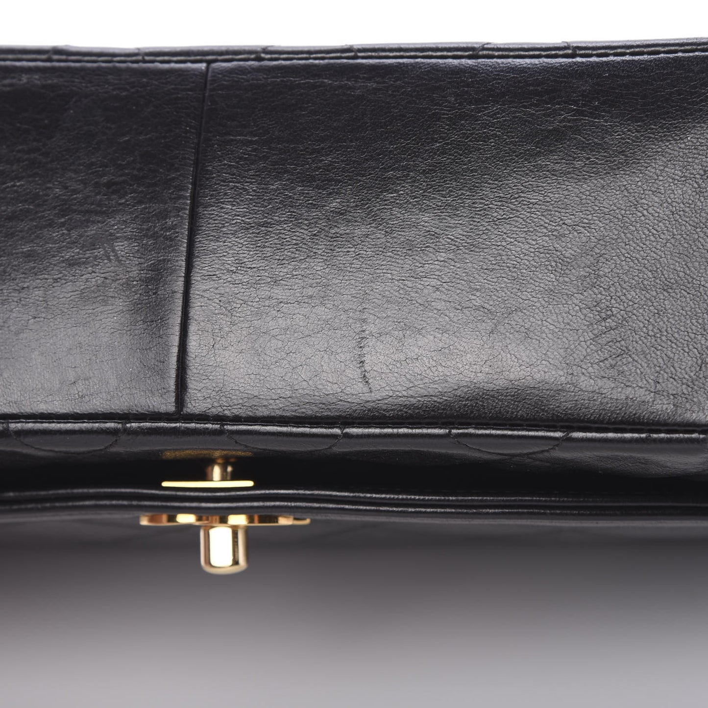 Lambskin Quilted Small Single Flap Black