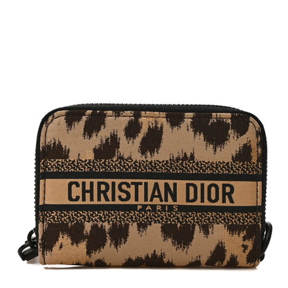 Christian Dior Technical Fabric Embroidered Mizza DiorTravel Detachable Card Holder Beige 1 of 8