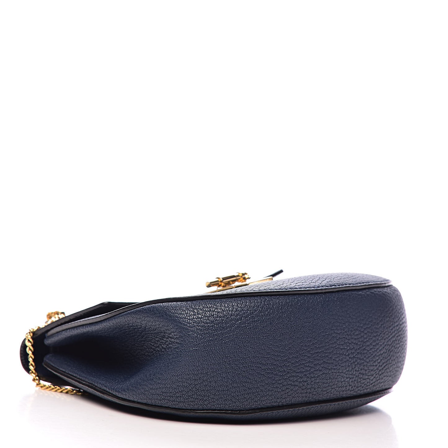 Grained Lambskin Drew Shoulder Bag Royal Navy