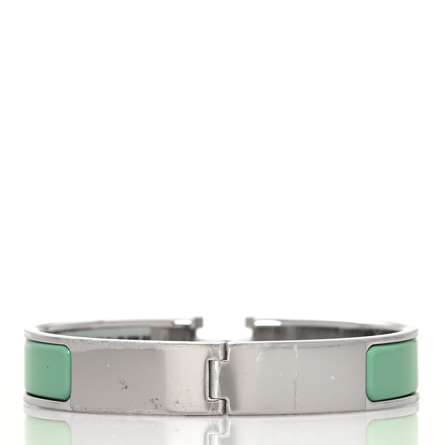 Hermes Narrow Enamel Clic Clac H Bracelet GM Vert Aqua 3 of 5