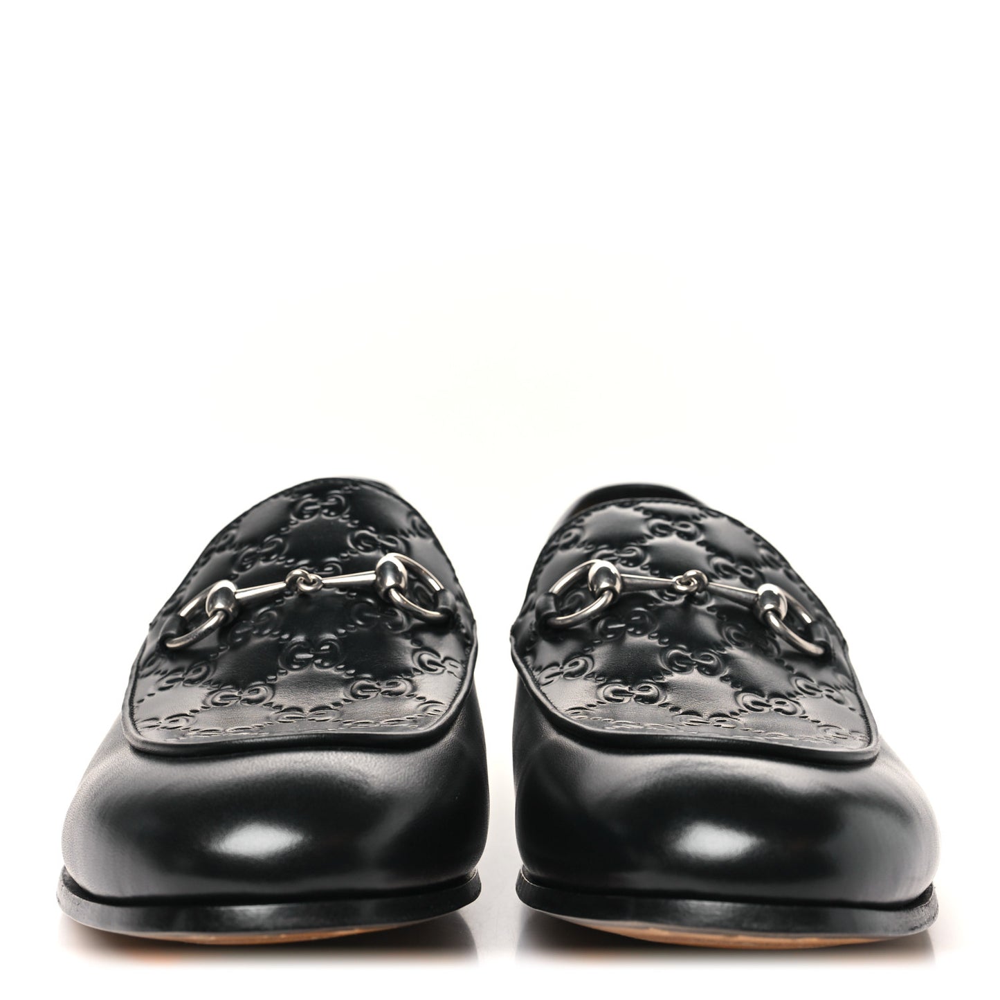 Guccissima Real Betis Glamour Calfskin Mens Jordy Horsebit Loafers 11 Black