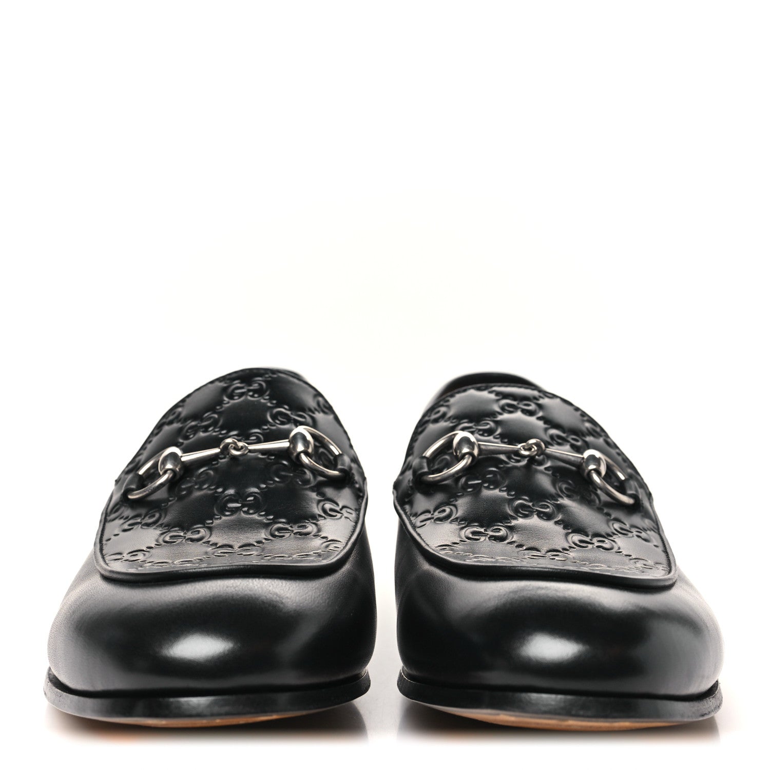Gucci Guccissima Real Betis Glamour Calfskin Mens Jordy Horsebit Loafers 11 Black 3 of 10
