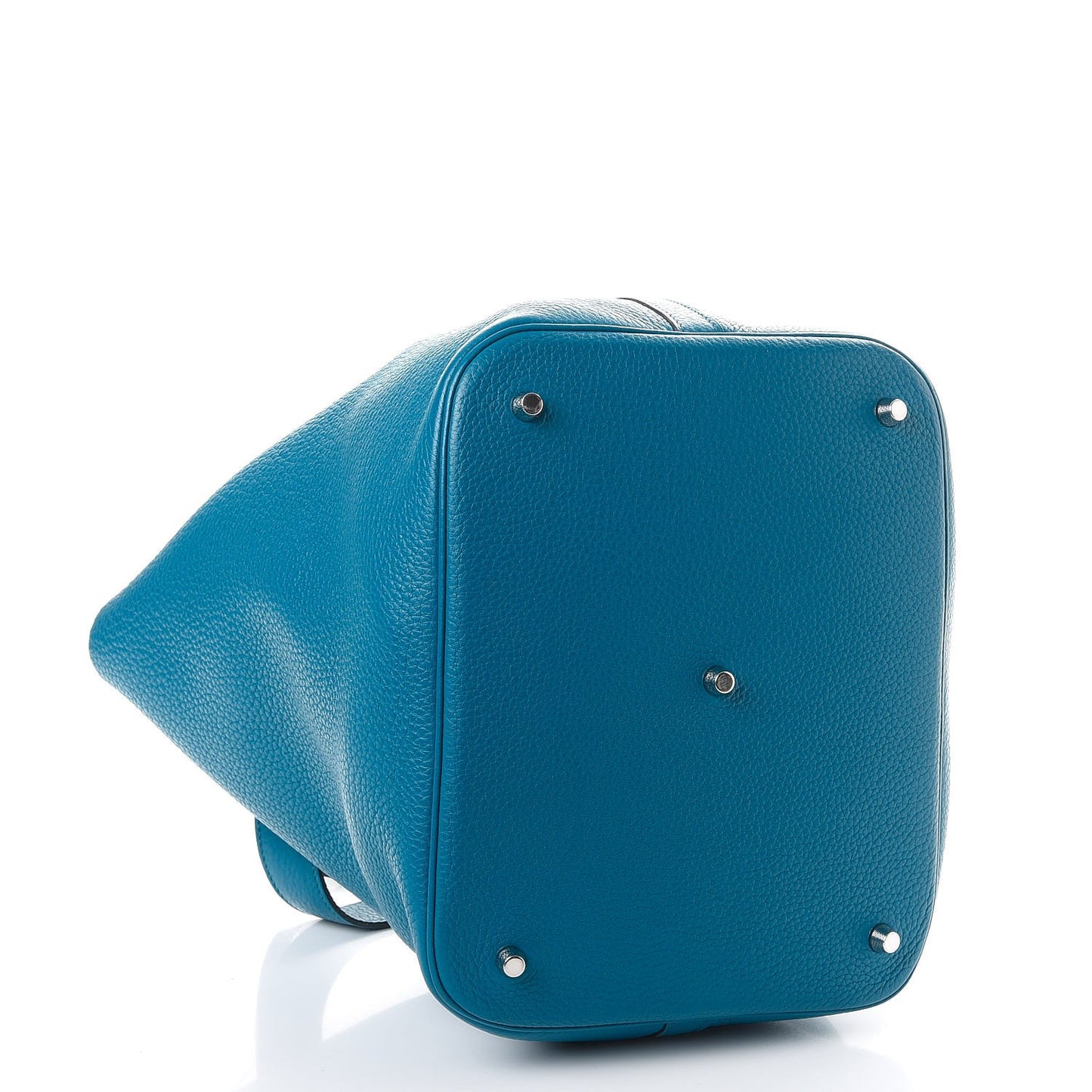 Taurillon Clemence Picotin Lock 26 GM Bleu Izmir