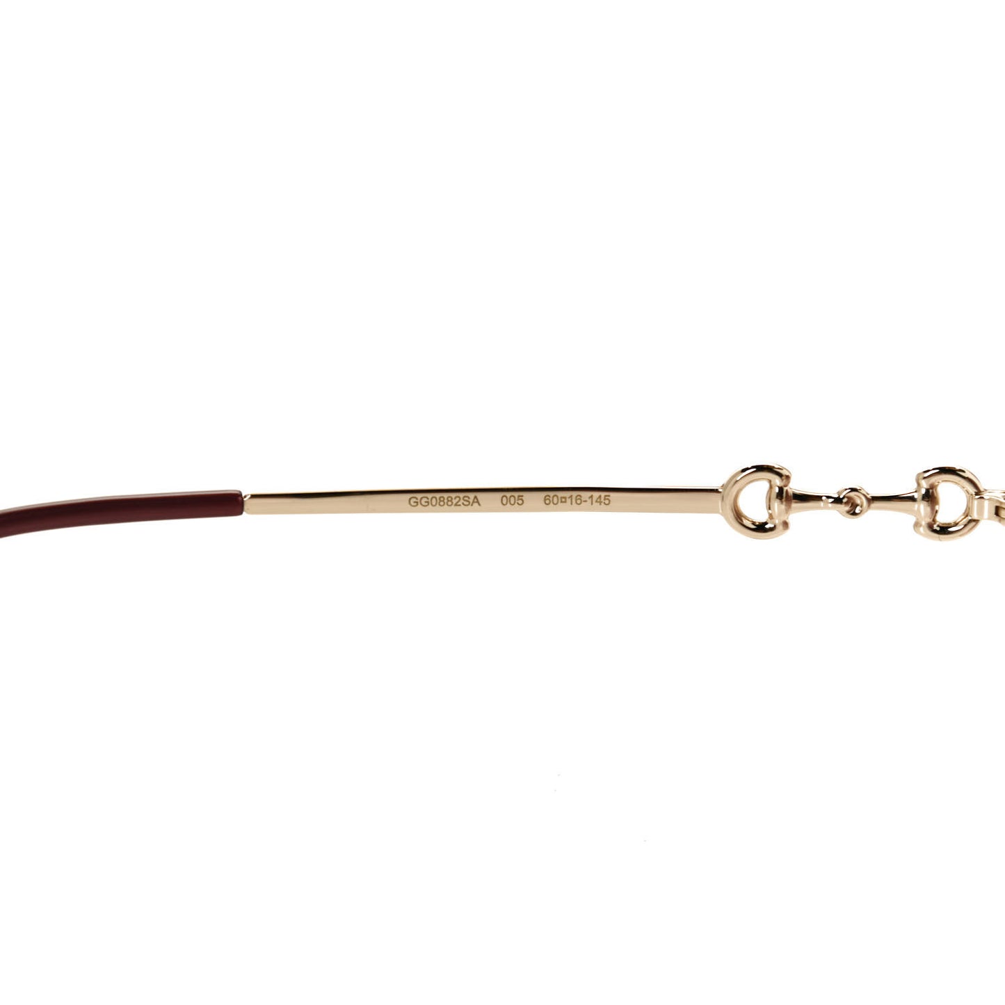 Metal Horsebit Square Sunglasses GG0882SA Gold