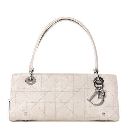 Christian Dior Calfskin Cannage Stitched East West Lady Dior White 1 of 29