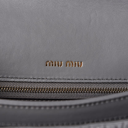 Miu Miu Nappa Matelasse Flap Crossbody Bag Marmo 6 of 9