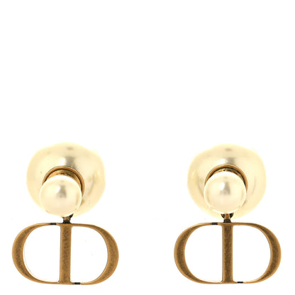 Christian Dior Pearl Mise En Dior CD Tribal Earrings 1 of 4
