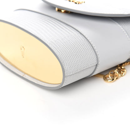 Chloe Calfskin Lizard Embossed Small Aby Lock Light Cloud 7 of 9
