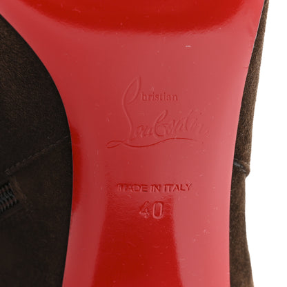 Christian Louboutin Suede Calfskin Jane Knee High 55 Boots 40 Cosme 7 of 7
