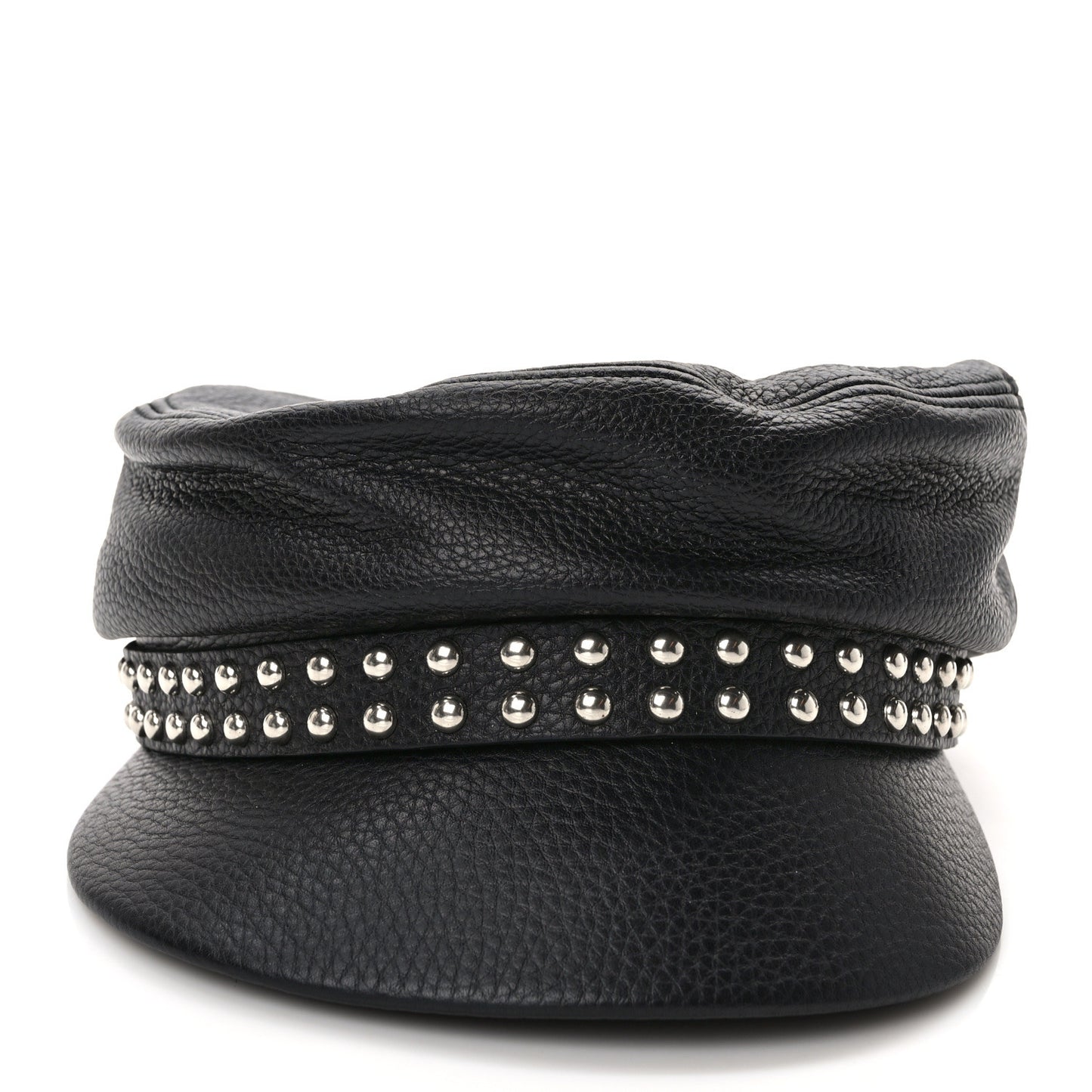 Calfskin Studded Cellarius Hat M Black