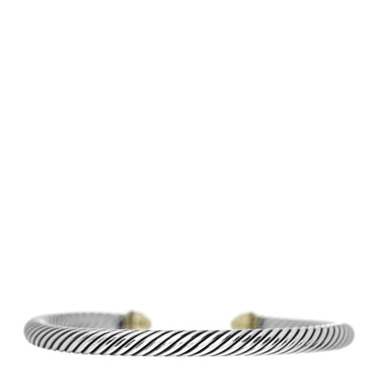 David Yurman Sterling Silver 14K Yellow Gold 5mm Cable Classics Bracelet 2 of 3