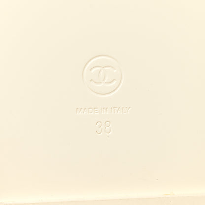 Chanel Knit Fabric Velcro Dad Sandals 38 Ivory 7 of 9