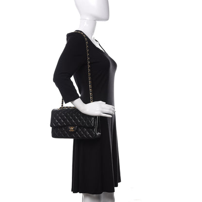 Chanel Lambskin Quilted Medium Double Flap Black 2 of 11