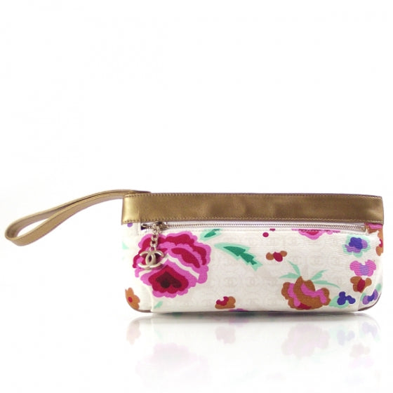 CC Logo CLUTCH Wristlet Floral