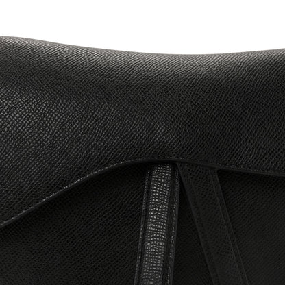Christian Dior Grained Calfskin Saddle Bag Black 8 of 10