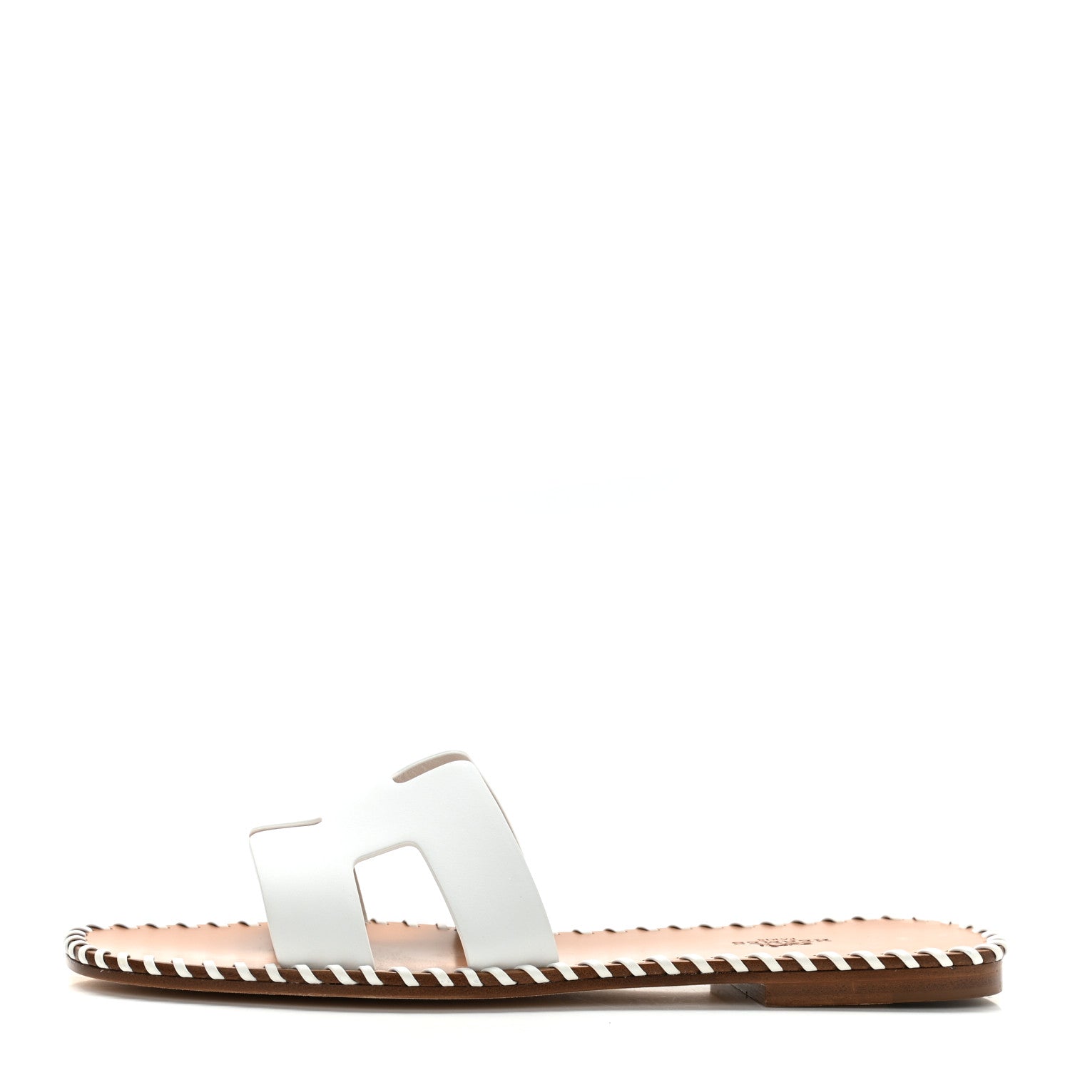Hermes Calfskin Braided Oran Sandals 40 White 2 of 10
