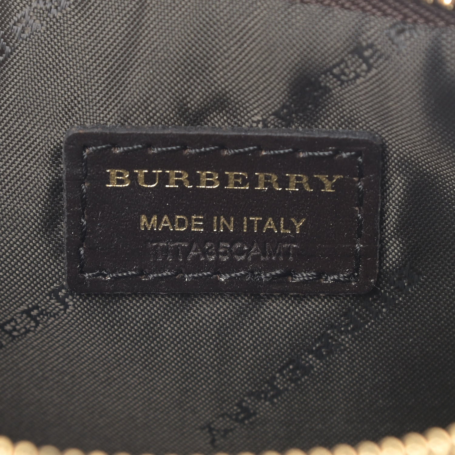 Burberry Haymarket Check Small Peyton Crossbody Clutch Bag Black 8 of 9