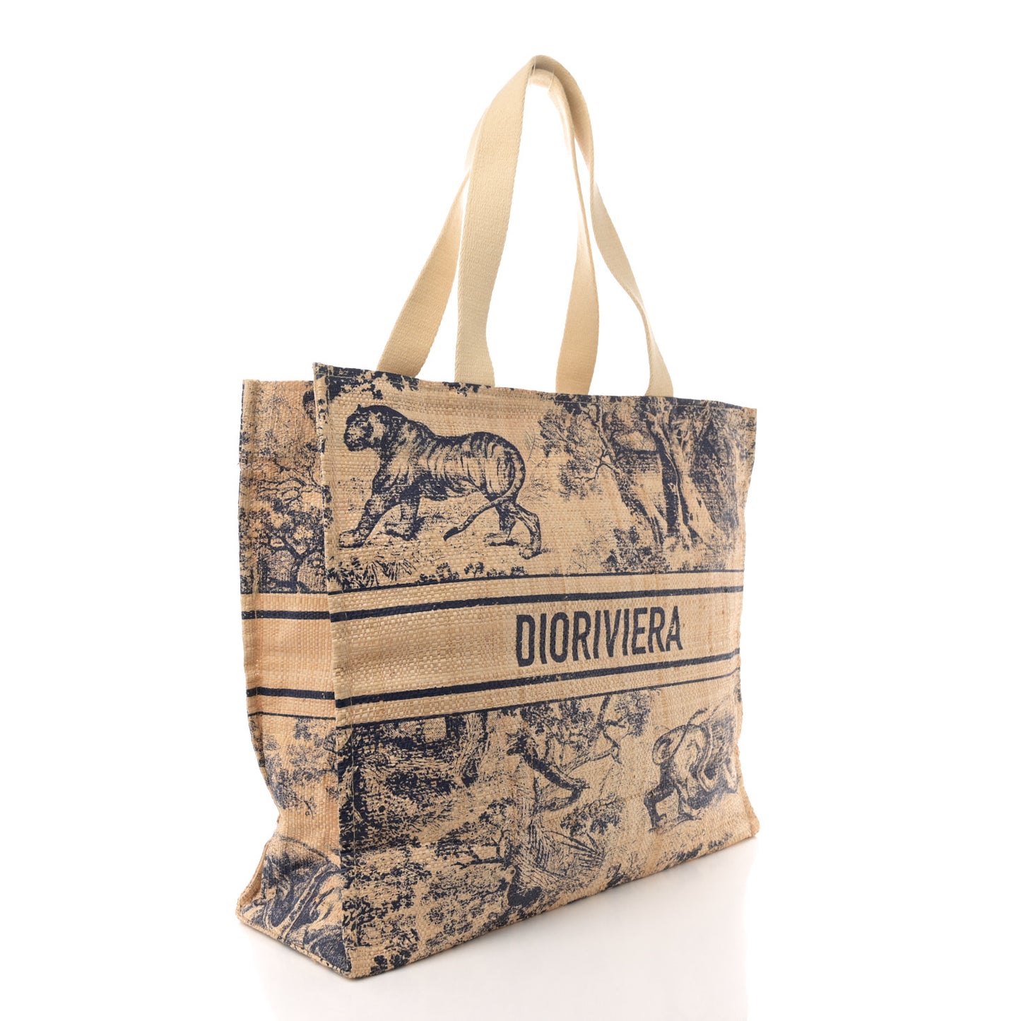 Straw Dioriviera Tote Beige