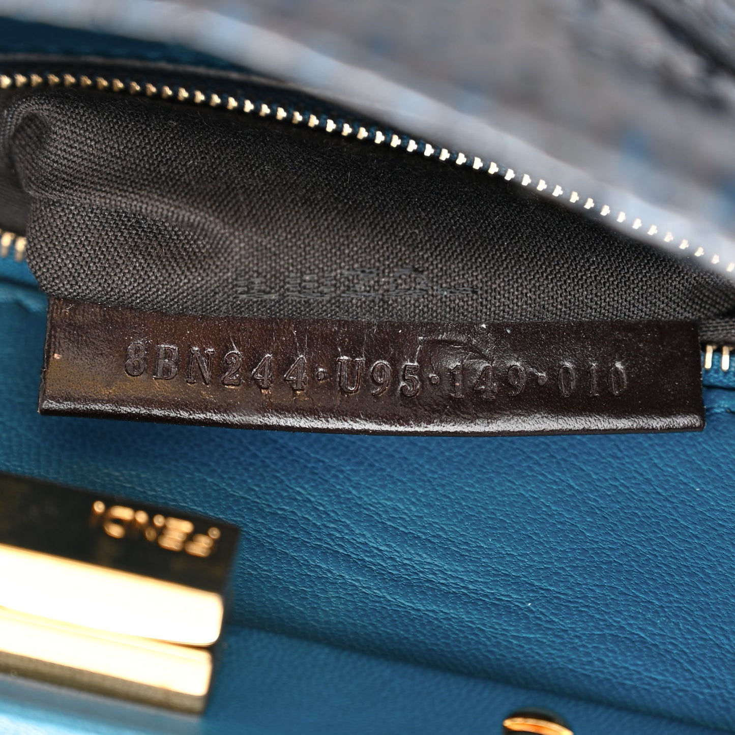 Python Shiny Nappa Mini Peekaboo Iconic Satchel Blue Jeans