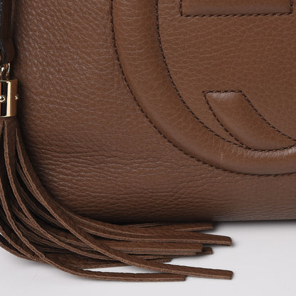 Gucci Pebbled Calfskin Medium Soho Chain Shoulder Bag Maple Brown 8 of 12