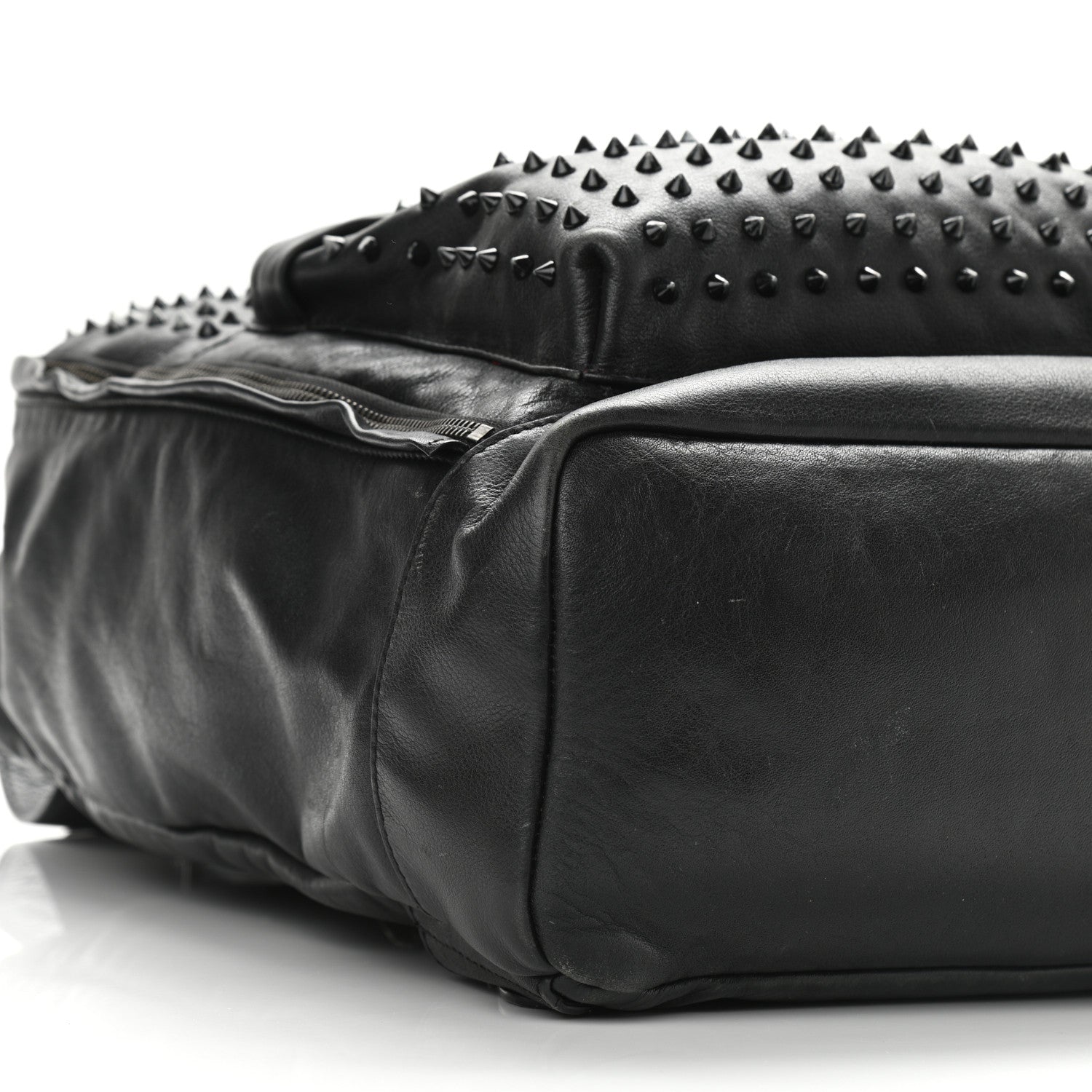 Christian Louboutin Calfskin Spiked Backpack Black 8 of 10