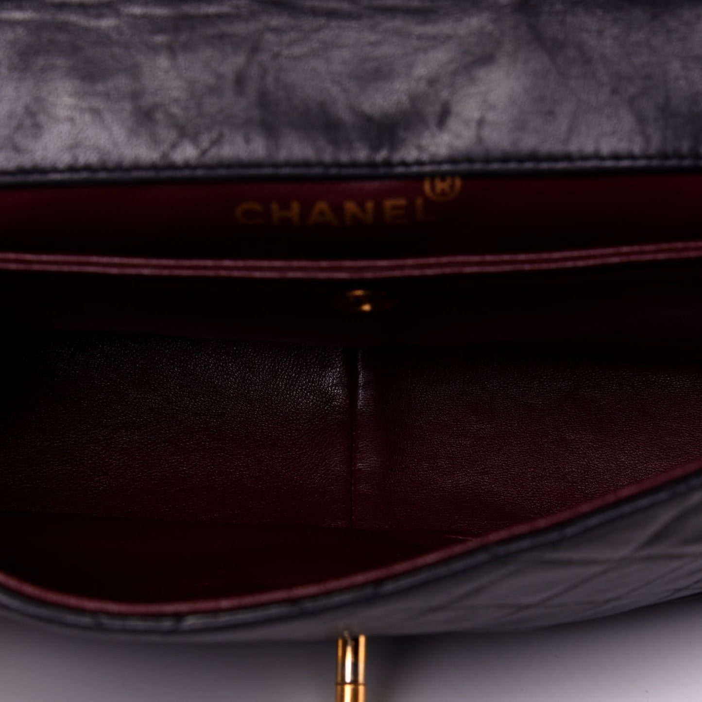 Lambskin Quilted Medium Single Flap Black
