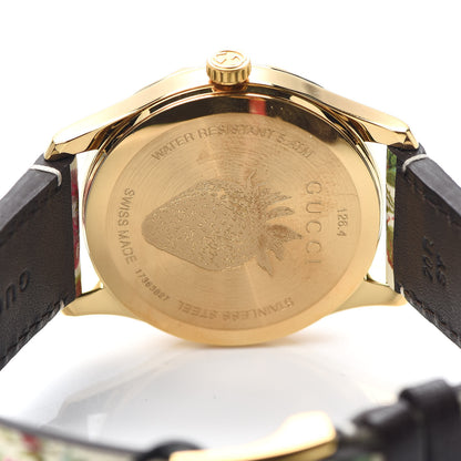 Gucci Stainless Steel Calfskin 38mm G-Timeless Floral Quartz Watch Ivory 4 of 5