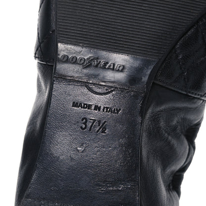 Chanel Lambskin Quilted Elastic CC Loafers 37.5 Black 7 of 13