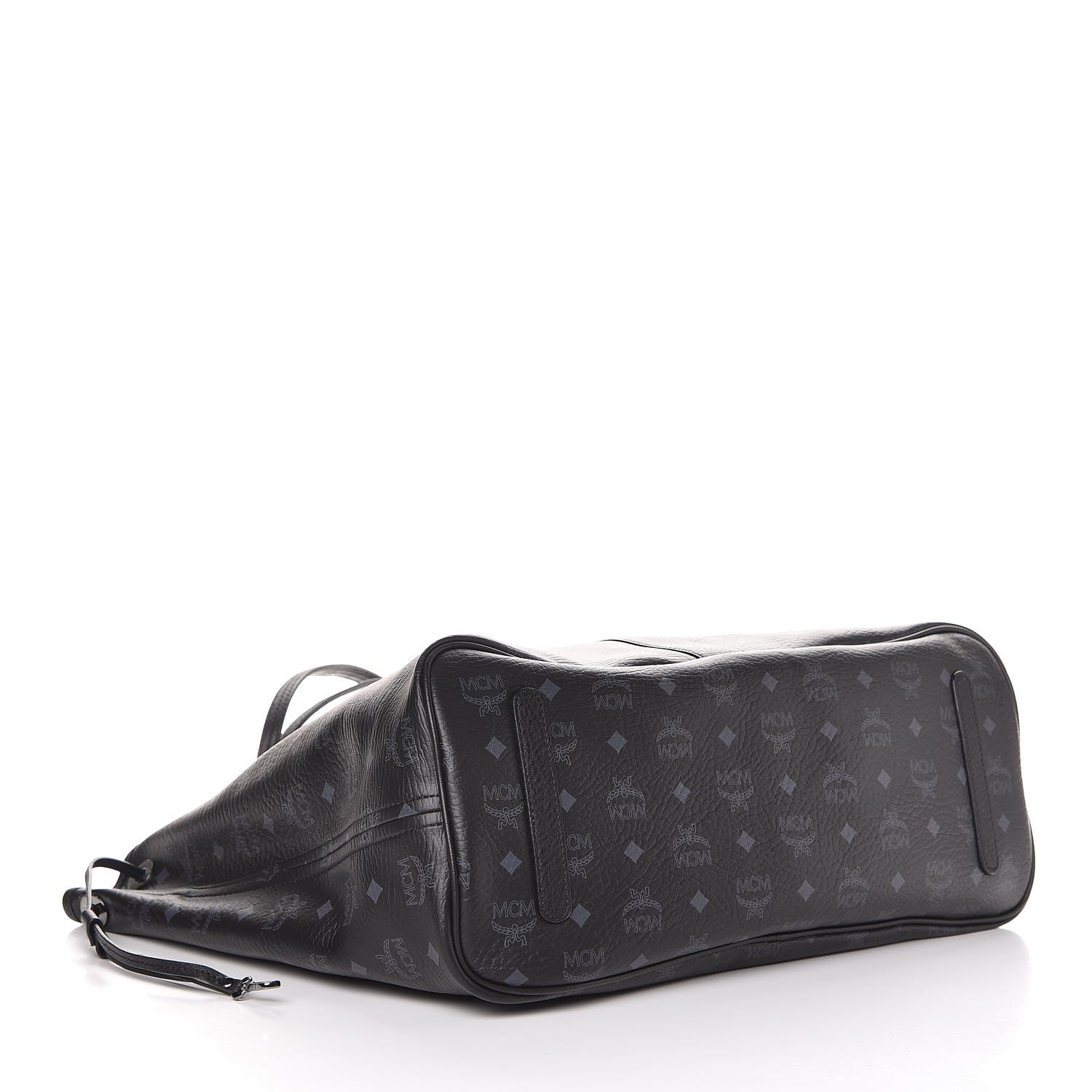 MCM Visetos Large Liz Reversible Shopper Tote Black 7 of 9