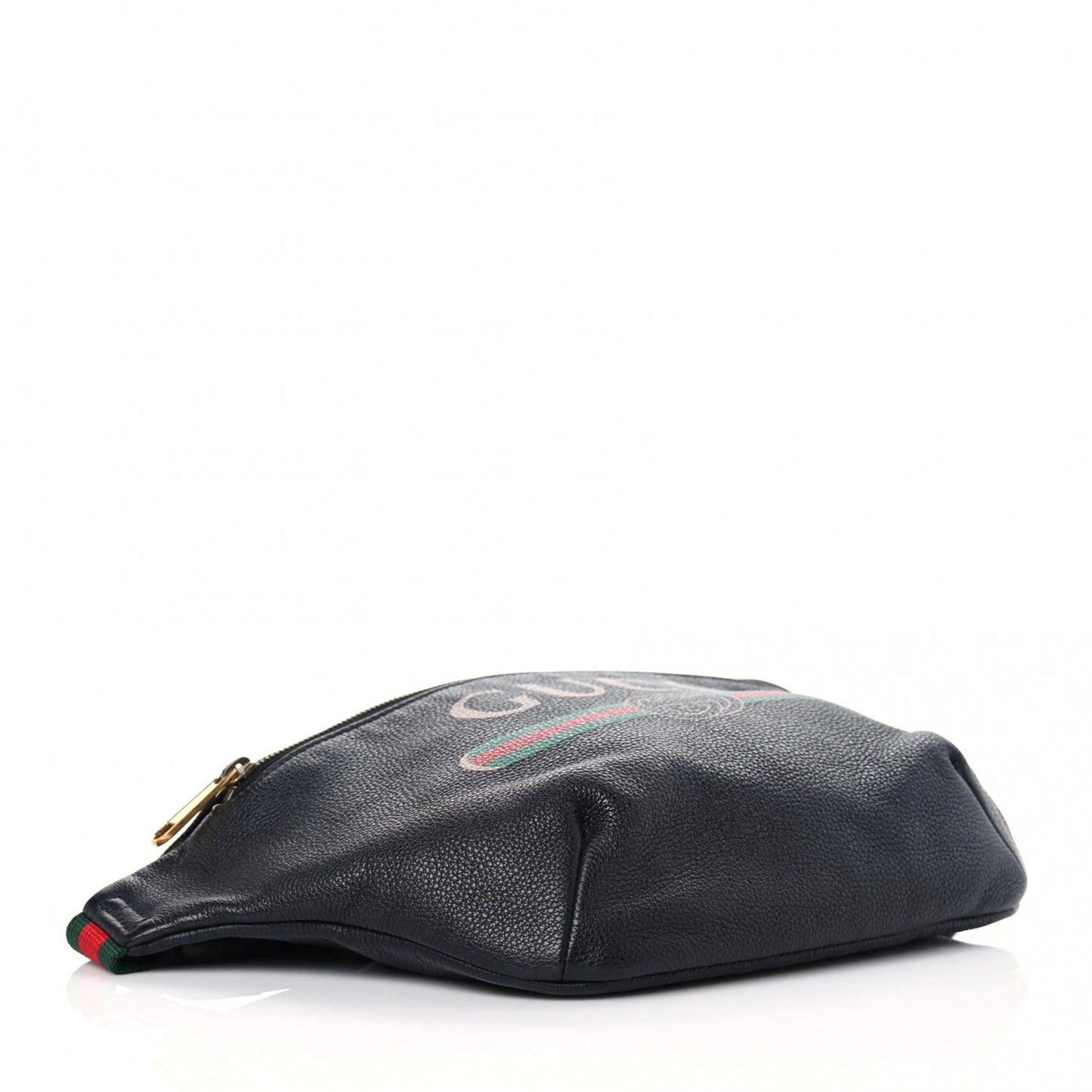 Grained Calfskin Logo Belt Bag Black