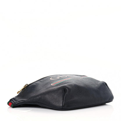 Gucci Grained Calfskin Logo Belt Bag Black 4 of 10