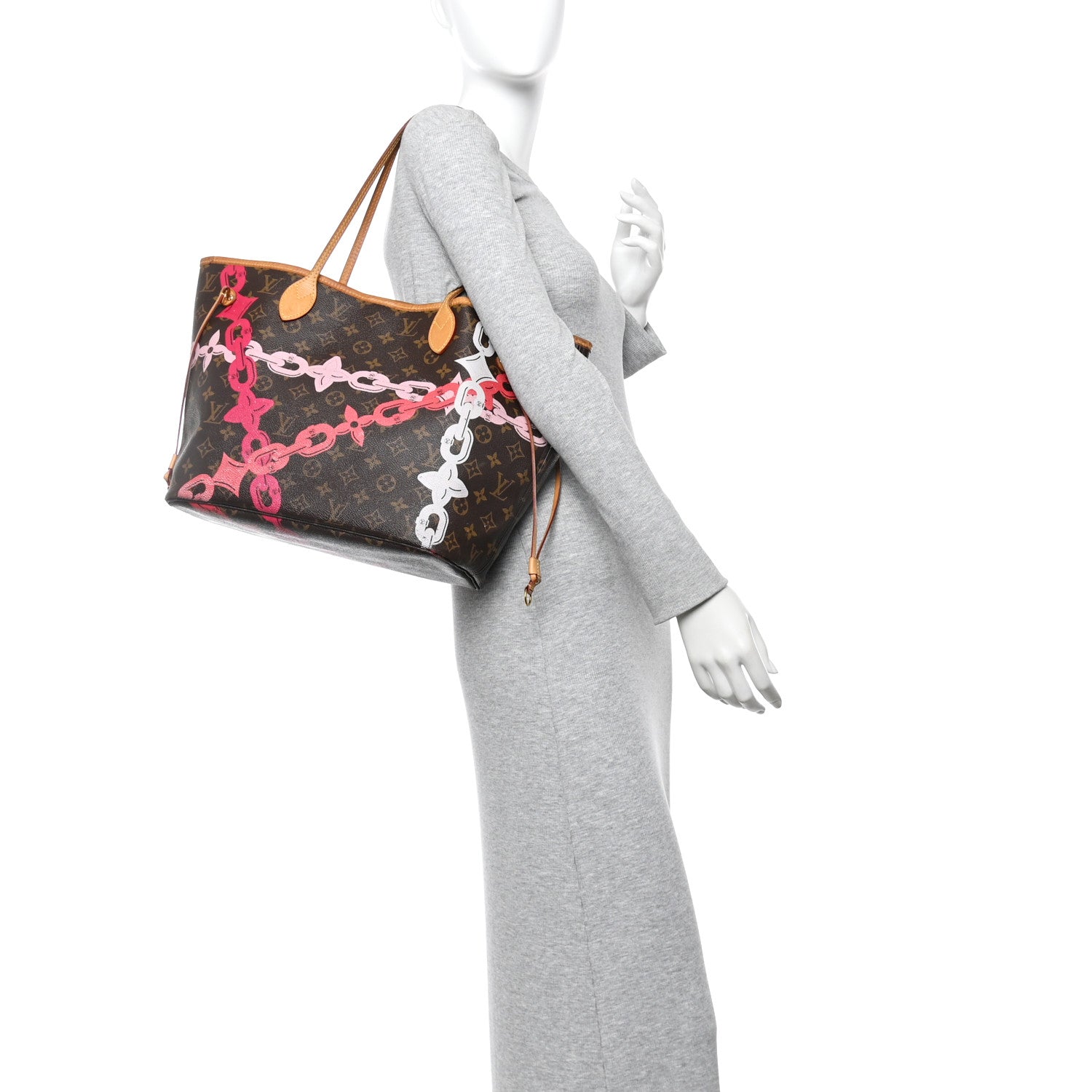 Louis Vuitton Monogram Bay Neverfull MM Rose Ballerine Poppy 2 of 14